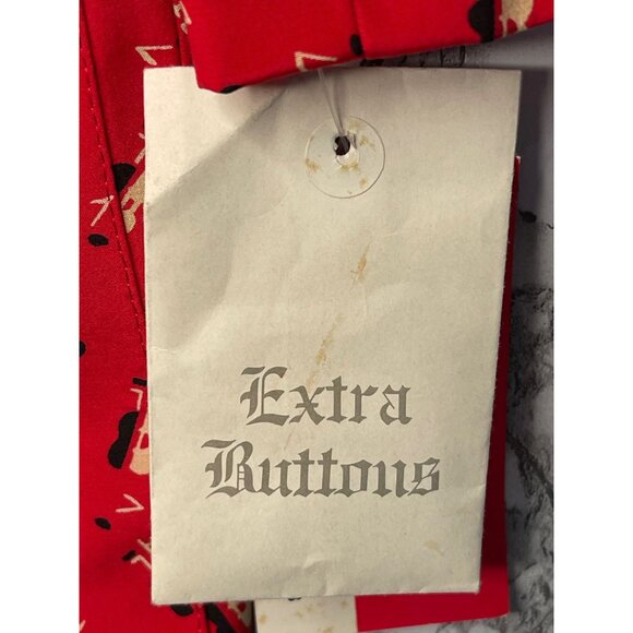 Liz Claiborne Vintage 1990s  Red Silk Blazer guitars  Sz 4 Modern Jazz Print - Picture 6 of 10